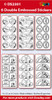 Tags Mini-Cards SILVER Double Embossed Peel Stickers 9x4" Sheets
