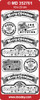 VERSES TEXT LABELS Silver CHRISTMAS MD352701 Peel Stickers Labels One 9x4 Sheet