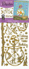 HOTP Dazzles FISHIES N2446 MIRROR GOLD Outline Stickers