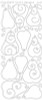 ELIZABETH CRAFT PEARS BLACK N0441 Peel Off Stickers OUTLINE