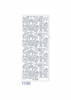 Starform FLOWER BURST 1126 SILVER Peel Stickers OUTLINE
