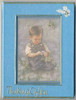 Framed Silk Window BLUE Greeting Card NOTE