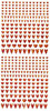 HOTP Dazzles N1566 Red Heart Outline Peel Sticker