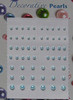 Joy Crafts Decorative Pearls Lt BLUE Adhesive Flat Back