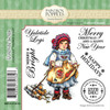 Paintbox Poppets YULETIDE LOGS By Christine Haworth 4-Stamp EZMount Rubber Stamp Set