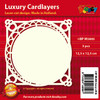Luxury Cardlayers 3pc Offset Circle Layer Ivory 12.5x12.5cm Laser-Cut Card
