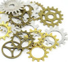 Metal Art Embellishments Gears Approx 15-pc Gears in Variety of Colors Sizes and Styles 