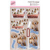 Anita's Foiled & Die-Cut Decoupage 3-D Papier Tole --  Puppy Love 169655 DOGS