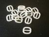 Ribbon Slider Charm Rectangle Acrylic 25pc WHITE Pearl C2002