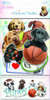 Sandylion Kimberlin Puppies Chipboard Medley Stickers with Clear Varnish