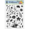 Special Purchase Unpackaged Hot Off The Press Acrylic Stamps: Wild Flowers Unpackaged