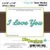 Die-Versions Sweet Wordlets Die Cuts, 2.687 by 0.437-Inch, I Love You