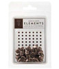 American Crafts Elements Medium Glitter Brads Chestnut