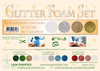 Leane Creatief Glitter Foam 4 A4 Sheets- Glitter Gold/Silver Tones
