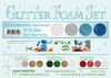 Leane Creatief Glitter Foam 4 A4 Sheets- Glitter BlueTones