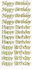 Hot Off the Press Dazzles Happy Birthday 1909 Holographic Gold Greetings Stickers