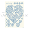  Parchment Lace Butterfly Heart Tapestry Parchement Grid