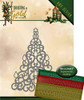 Find It Trading Amy Design Christmas in Gold Christmas Tree Hubbydots Die and Sticker Set ADD10182