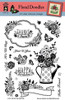 Hot Off The Press Floral Doodles Silicone Stamp Set