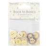 Dovecraft Back to Basics Baby Steps Wooden Buttons, 14 x 10 x 1 cm, Yellow