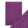 Craft Perfect Glitter Card 5PC -  Nebula Purple 9966E