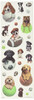 Sandylion Puppies Glitter Stickers, 4 by 12-Inch, Clear