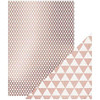 Craft Perfect- A4 Foiled Kraft Card- Rose Gold Triangles- 9347E