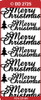 Doodey DD2725 LARGE Merry Christmas - Script SILVER Peel Stickers One 9x4 Sheet
