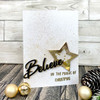 Hunkydory Moonstone Die/Stamp Combo- Festive Words - Believe MSTONE216