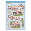 Hunkydory - Meadow Farm Deco-Large Topper Set - 4 Little Pigs
