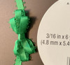 Offray Satin - 3/16" x 6yd Ribbon - GREEN - FEATHERED EDGE