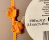 Offray Satin - 3/16" x 6yd Ribbon - ORANGE FEATHERED