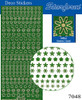 Starform GLITTER GREEN GOLD N7048 MINI FLOWERS Stickers Peel Outline