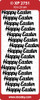 DOODEY XP2751 Transparent Silver HAPPY EASTER Text Stickers Peel Outline