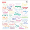 Pink Fresh Studio- Rainbow Sentiments- 41 pcs
