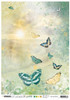 Studio Light- Jenine's Mindful Art Rice Paper Sheet A4- Sunrise/Butterflies