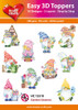 Hearty Crafts- Easy 3D Toppers Garden Gnomes- 10 designs