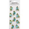 Little Birdie Crafts- Handmade Flowers- Petite Rose- Songs of the Sea 10pc