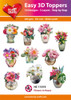 Hearty Crafts- Easy 3D Toppers Flower in Vases- 10 designs
