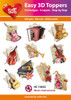Easy 3D-Toppers Music Instruments- 10 Large Toppers 3-Layers Each 8x8cm for Card Making