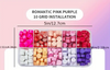 Sealing Wax Pellets in 10-Grid Storage box Romantic Pink Purple
