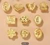 Sealing Wax Alloy Seal Stamps - Set of 10 Vintage in a Boc