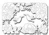 Frantic Stamper Cutting Die- Floral Frame and Hummingbirds