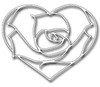 Frantic Stamper Cutting Die- Heart Rose