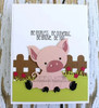 Frantic Stamper Cutting Die- Cute Piglet in a Pen