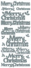 Ecstasy Crafts Peel Sticker -Merry Christmas Various Sizes- Silver