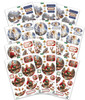 Katy Sue Design- Die Cut Decoupage- Christmas Bauble Selection (Pack of 12 in 4 designs)