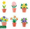 Katy Sue Design- Quilling Kit- Miniature Flower Pots