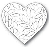 Memory Box 100% Steel Pinpoint Leaf Heart Cutting Die- 94390