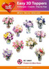 Hearty Crafts- Easy 3D Toppers Flowers in Glass Vases- 10 designs